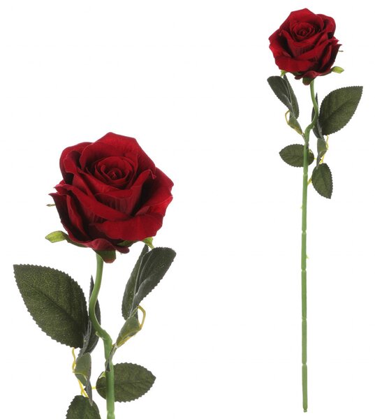 Růže, barva červená, samet. KN6123 RED