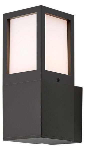 DEKOLIGHT Venkovní nástěnné svítidlo Facado hranaté, v. 26 cm, 1xE27, 20W, IP65 Barva: Černá - opálová