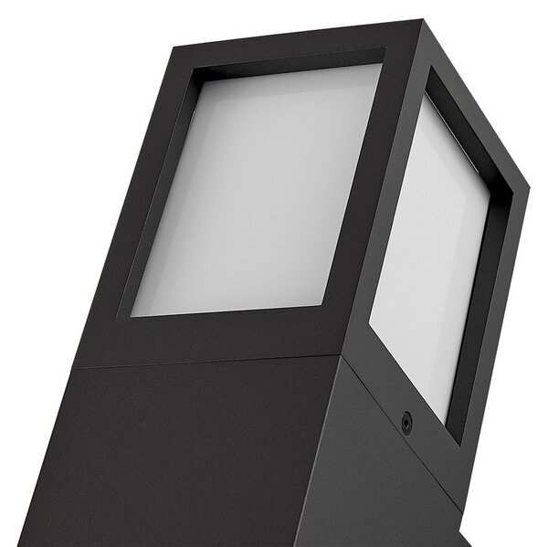 DEKOLIGHT Venkovní nástěnné svítidlo Facado hranaté, v. 26 cm, 1xE27, 20W, IP65 Barva: Černá - opálová