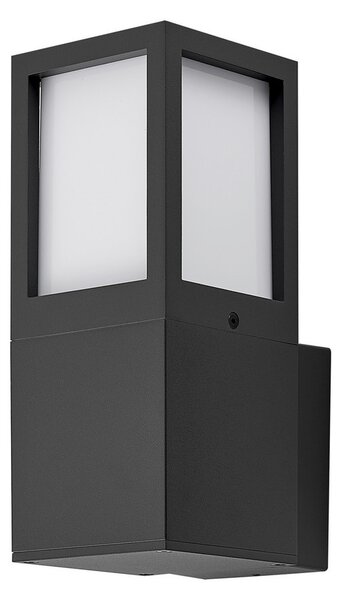 DEKOLIGHT Venkovní nástěnné svítidlo Facado hranaté, v. 26 cm, 1xE27, 20W, IP65 Barva: Černá - opálová