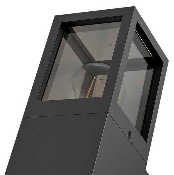 DEKOLIGHT Venkovní nástěnné svítidlo Facado hranaté, v. 26 cm, 1xE27, 20W, IP65 Barva: Černá - opálová