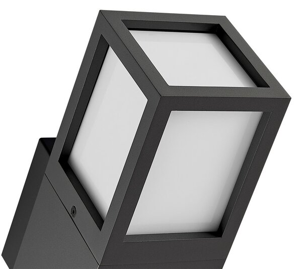 DEKOLIGHT Venkovní nástěnné svítidlo Facado hranaté, v. 26 cm, 1xE27, 20W, IP65 Barva: Černá - opálová