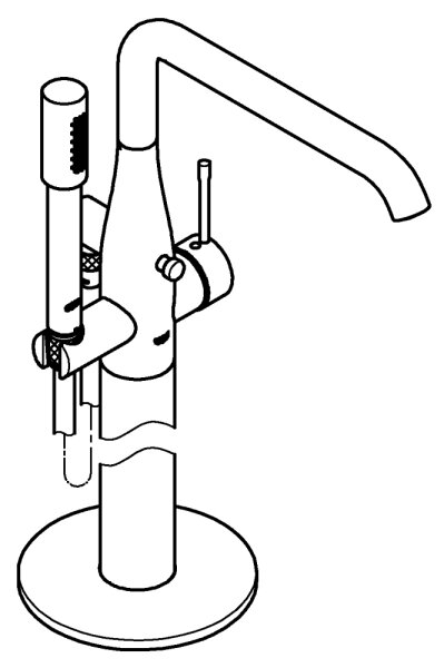 GROHE 23491GN1 - Vanová baterie ESSENCE 277 mm zlatá
