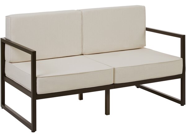 Tectake Zahradní sedací souprava Comosa pro 4 osoby, XXL-polstrování - hnědá/béžová