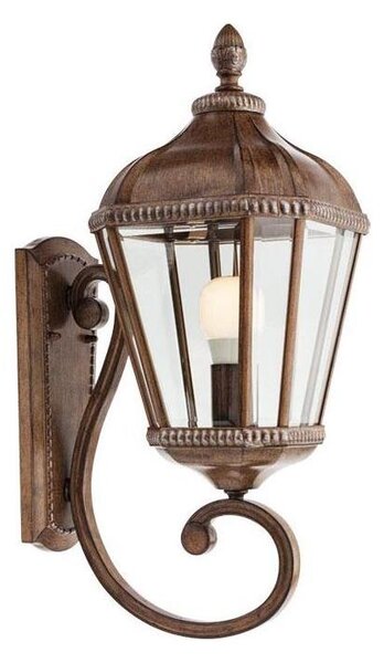 Redo 9656 - Venkovní nástěnná lampa ESSEN 1xE27/70W/230V IP44 hnědá/patina