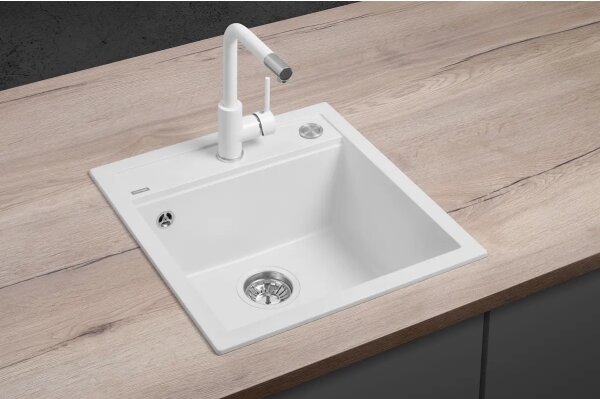 Concept DG00C50WH - Kuchyňský dřez CUBIS 49x51 cm granit/bílá