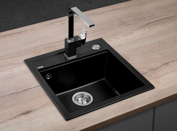 Concept DG00C50BC - Kuchyňský dřez CUBIS 49x51 cm granit/černá