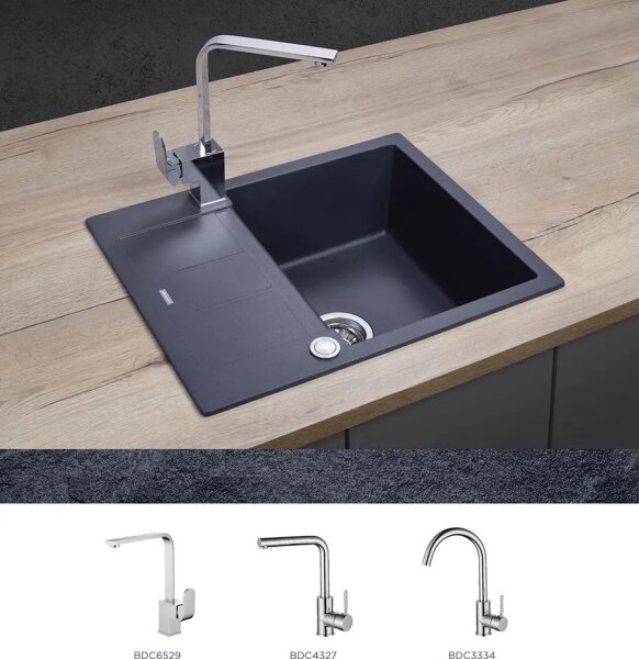 Concept DG05C45DG - Kuchyňský dřez CUBIS 50x62 cm granit/tmavě šedá