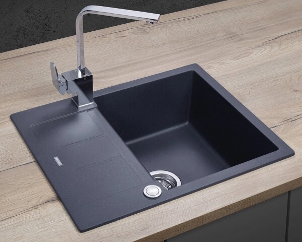 Concept DG05C45DG - Kuchyňský dřez CUBIS 50x62 cm granit/tmavě šedá