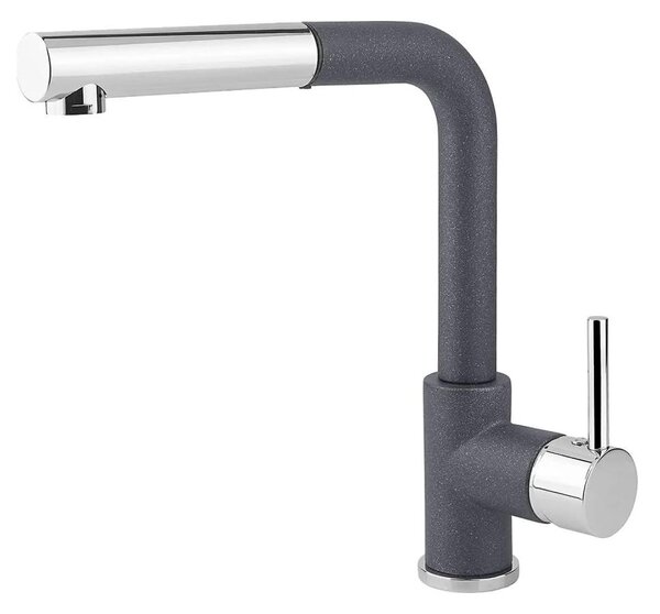 Concept BDG4527DG-Dřezová baterie s vytahovací sprškou 26,9 cm granit/tmavě šedá