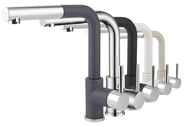 Concept BDG4527DG-Dřezová baterie s vytahovací sprškou 26,9 cm granit/tmavě šedá