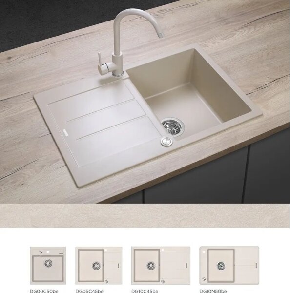 Concept BDG3334BE - Dřezová baterie 33,5 cm granit/béžová