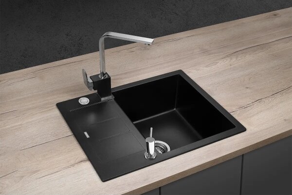 Concept DG05C45BC - Kuchyňský dřez CUBIS 50x62 cm granit/černá