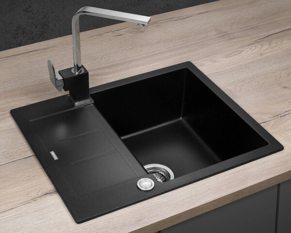 Concept DG05C45BC - Kuchyňský dřez CUBIS 50x62 cm granit/černá