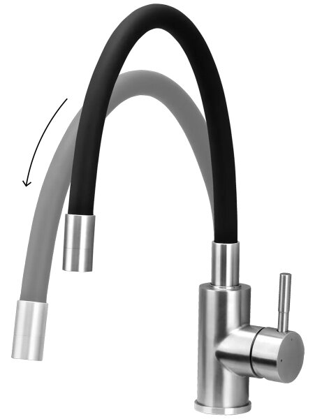 Concept BDC7138 - Dřezová baterie s flexibilním ramínkem lesklý chrom/černá