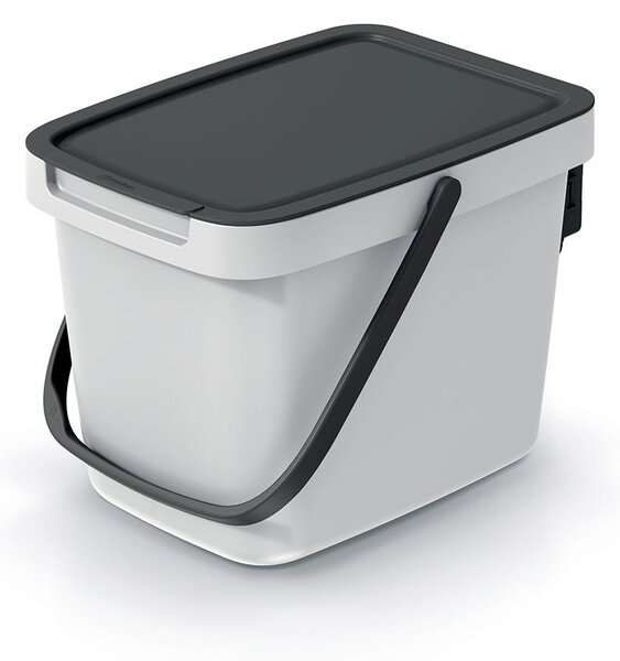 Prosperplast Odpadkový koš System Collec 6 L s víkem popelavý