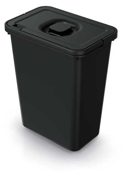 Prosperplast Odpadkový koš System Flad s víkem 10 L černý