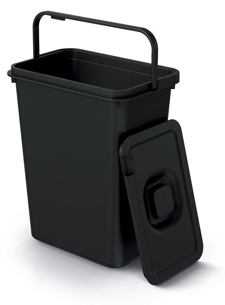 Prosperplast Odpadkový koš System Flad s víkem 10 L černý