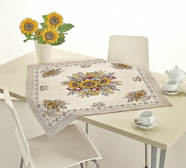 Gobelínový ubrus na stůl Chenille IT101 Barva Vícebarevná Rozměry 90x90 cm