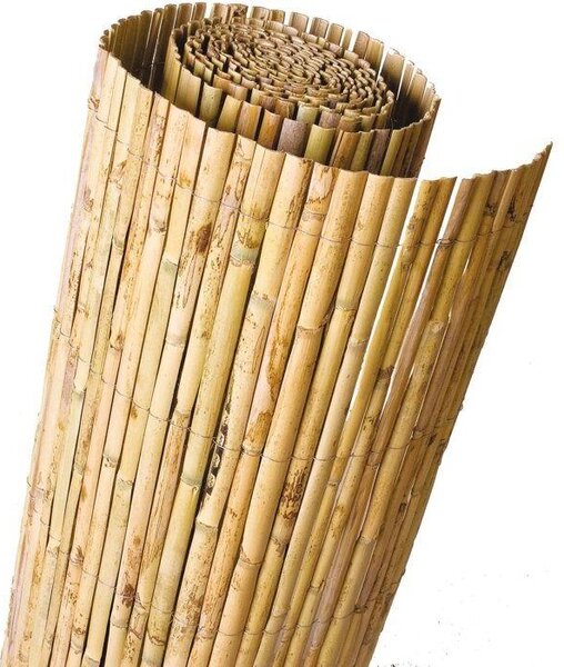 Záclonová rohož z přírodního rákosu, 5 x 1,5 m, štípaný rákos, přírodní plot, záclona, větrolam
