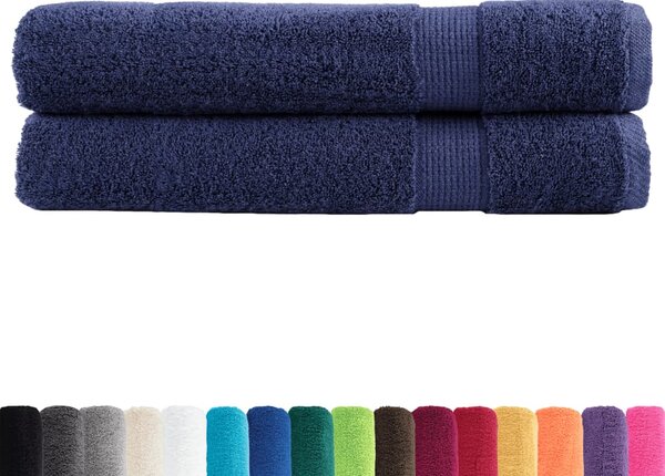 Prémiové ručníky SOLUND 2 ks tmavě modré 100x200 cm 600 g/m² 137269