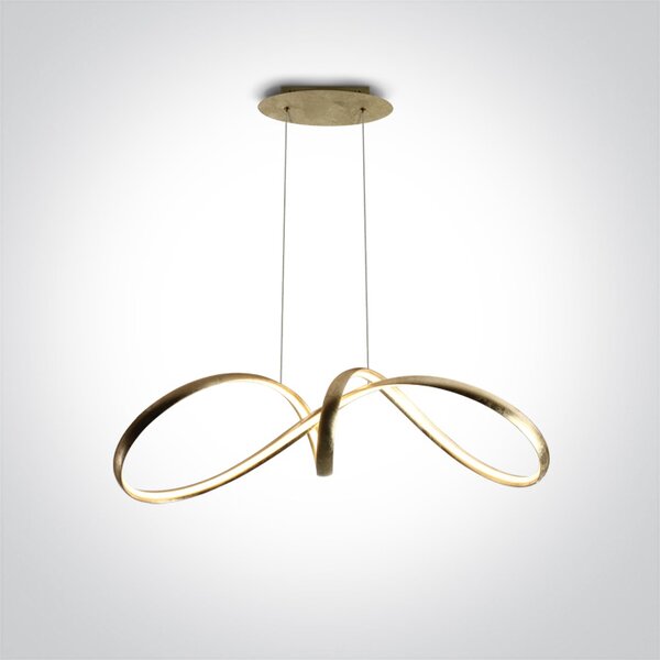 ONE-light Moderní LED lustr Imperio 36W 1800lm 3000K mosazný