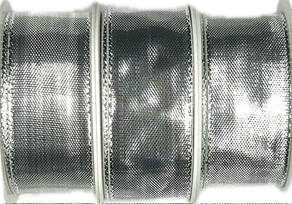 3x Stuha lurexová CELEBRATION SILVER stříbrná lesklá 3x (25mm x 2m)