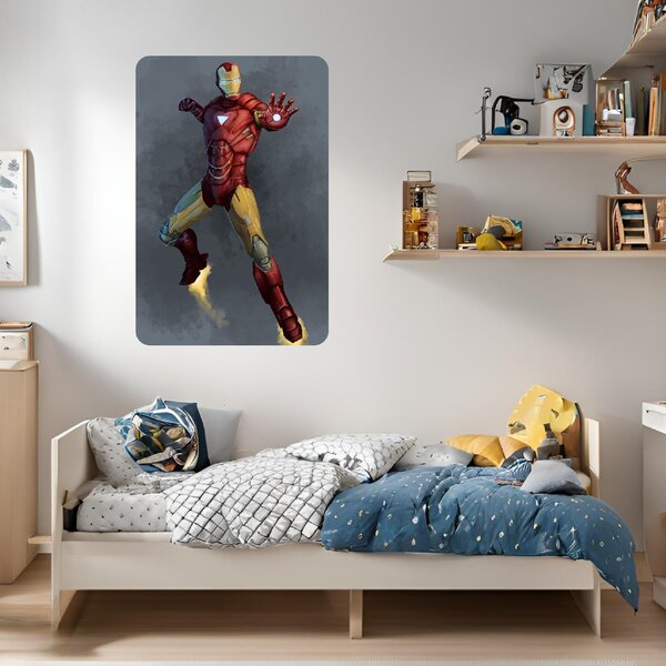 Textilní samolepka na zeď "Ironman"