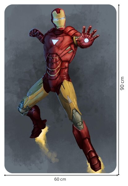 Textilní samolepka na zeď "Ironman"