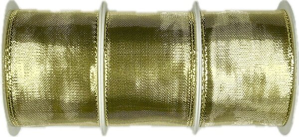 3x Stuha zlatá CELEBRATION GOLD lesklá 3x (40mm x 2m)