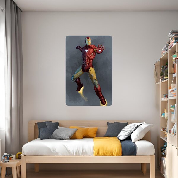 Textilní samolepka na zeď "Ironman"