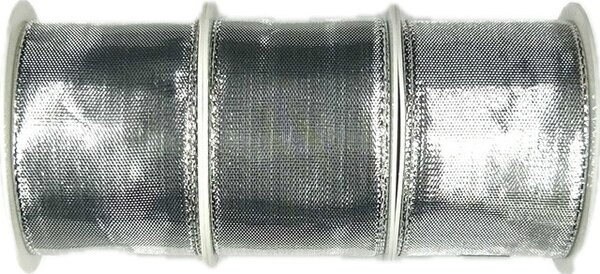 3x Stuha lurexová CELEBRATION SILVER stříbrná 3x (40mm x 2m)