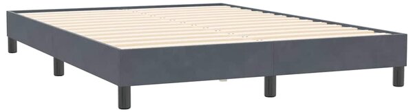 Box spring postel s matrací tmavě šedá 160x210 cm samet 3317446