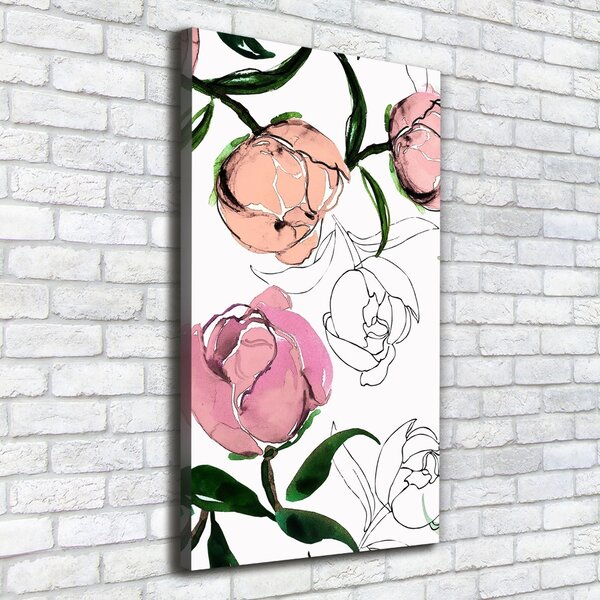 Vertikální Moderní obraz canvas na rámu Pivoňka ocv-75569193