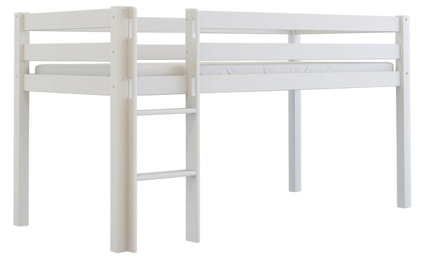 Drevko Vyvýšená dřevěná postel Tomáš bílá - buk, 200 x 90 cm
