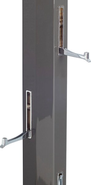 ŠATNÍ PANEL, antracitová, barvy chromu, 8/185/4 cm - Šatní panely, Online Only