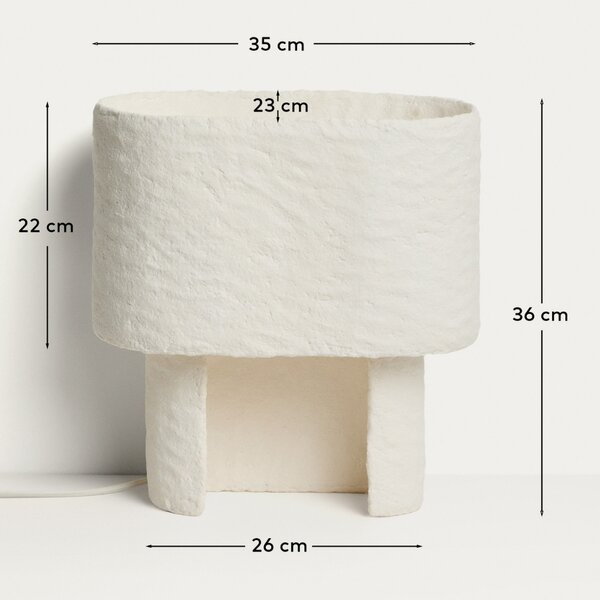 Kave Home Bílá stolní lampa Bedala