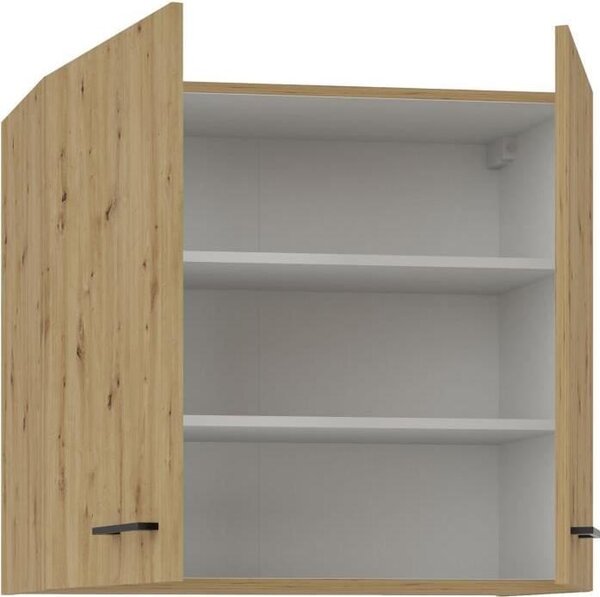 Vysoká skříňka - MODENA - 80 cm - dub Artisan a matná černá - CUISINIER