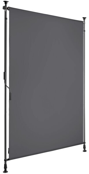 Tectake Markýza Taija s ruční klikou - 100 x 310 cm, tmavě šedá