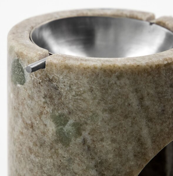 Mramorová aromalampa Beige / Silver finish