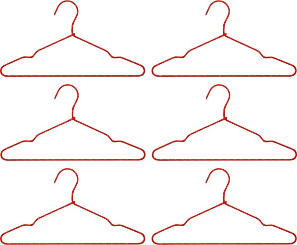 Ramínka na šaty Wire Red – set 6 ks