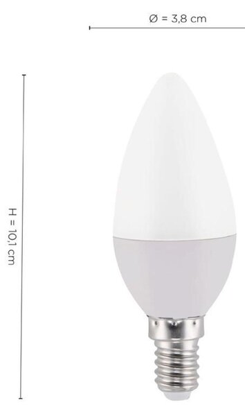 JUST LIGHT LEUCHTEN DIRECT LED žárovka svíčka, E14/4W 2700-5000K LD 08103