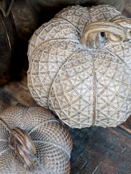 Mocca antik dekorace dýně Pumpkin antique M - Ø 14*13 cm - Chic Antique