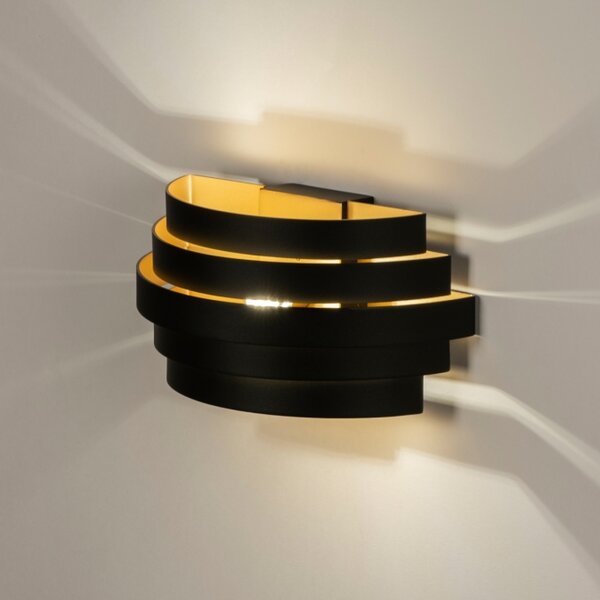 Nástěnné svítidlo do obýváku Dion Black and Gold 25 (LMD)