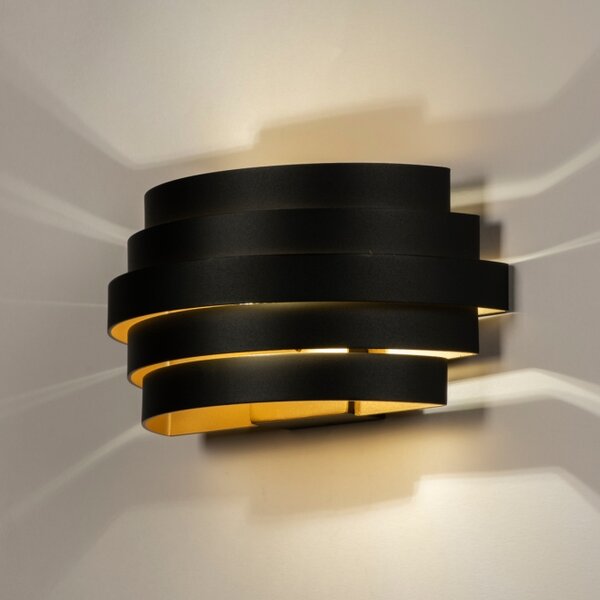 Nástěnné svítidlo do obýváku Dion Black and Gold 25 (LMD)