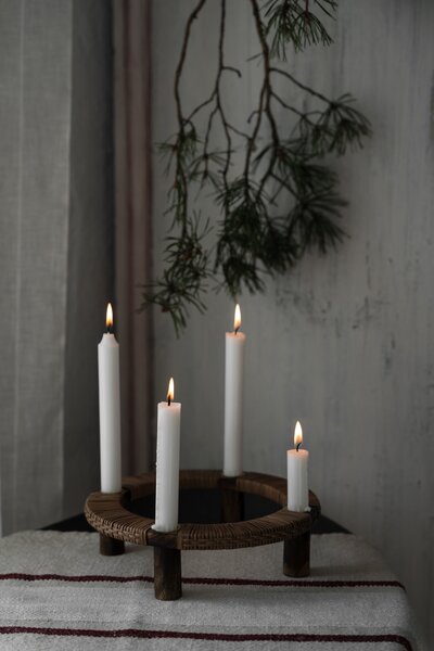 ERNST Adventní svícen Wood Round - Brown EF578
