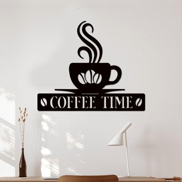 Dřevěná dekorace COFFEE | Rozměry (cm): 40x34 | Zvolte barvu dekoru: Buk