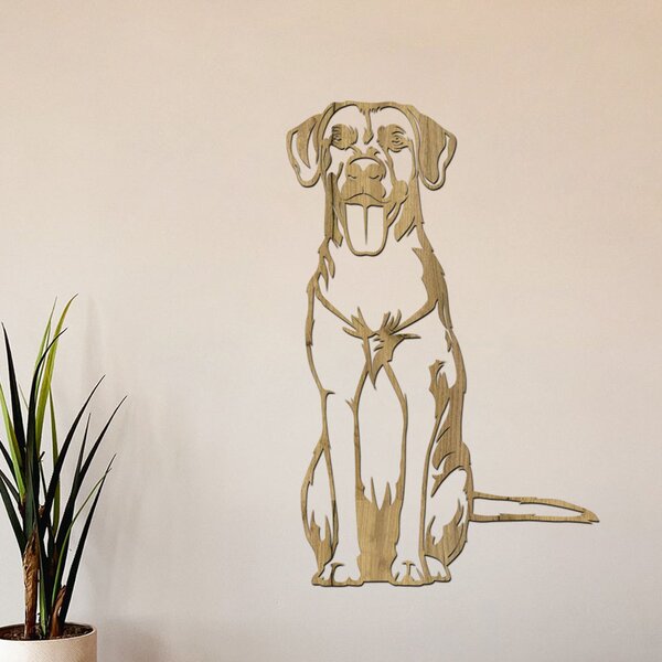 Dřevěná dekorace psa Ridgeback | Rozměry (cm): 19x30 | Zvolte barvu dekoru: Černá