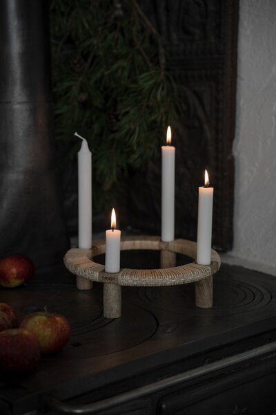 ERNST Adventní svícen Wood Round - Nature EF577