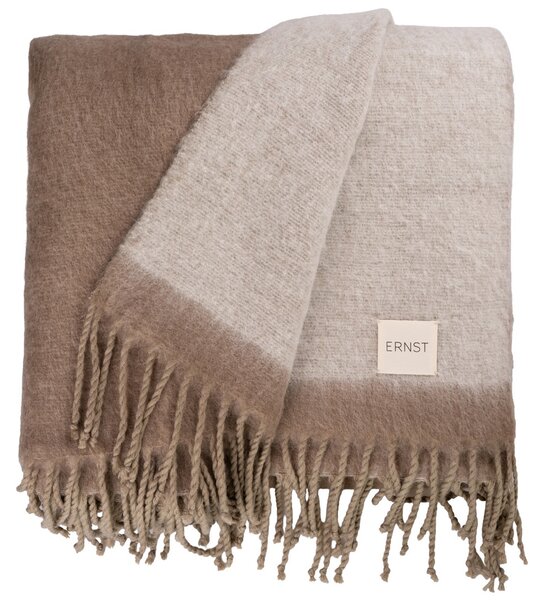 ERNST Pléd z vlněné směsi Blanket Beige - 130 x 170 cm EF580